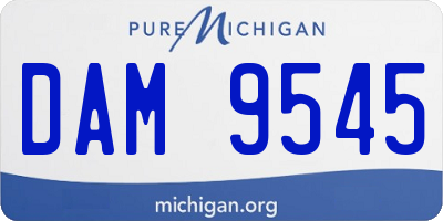 MI license plate DAM9545