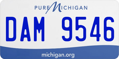 MI license plate DAM9546