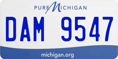 MI license plate DAM9547