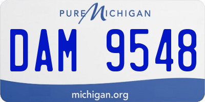 MI license plate DAM9548