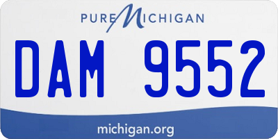MI license plate DAM9552