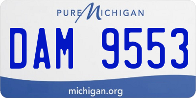 MI license plate DAM9553