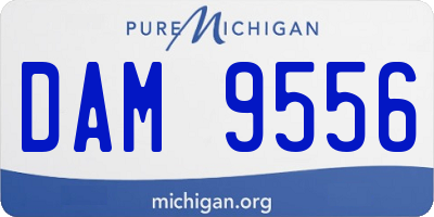 MI license plate DAM9556