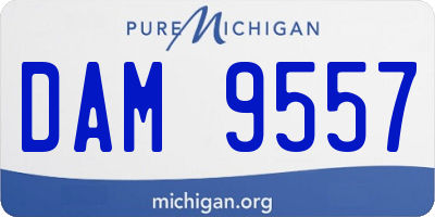MI license plate DAM9557