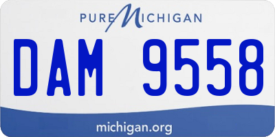 MI license plate DAM9558