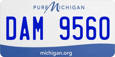 MI license plate DAM9560