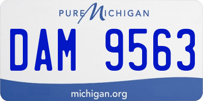 MI license plate DAM9563