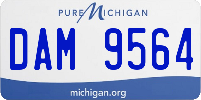 MI license plate DAM9564