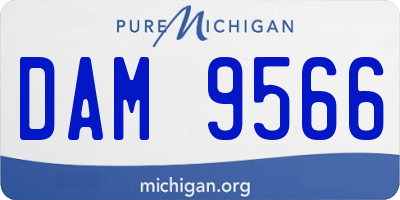 MI license plate DAM9566