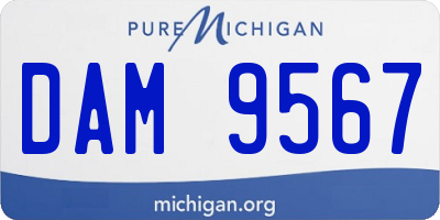 MI license plate DAM9567
