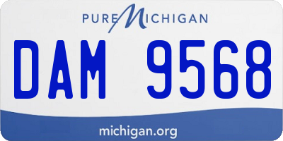 MI license plate DAM9568