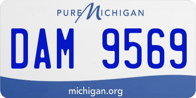 MI license plate DAM9569