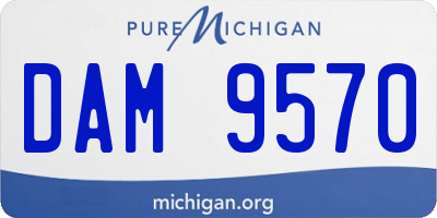 MI license plate DAM9570