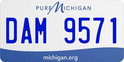 MI license plate DAM9571