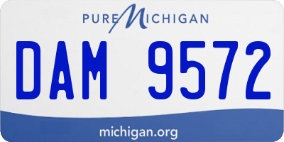 MI license plate DAM9572