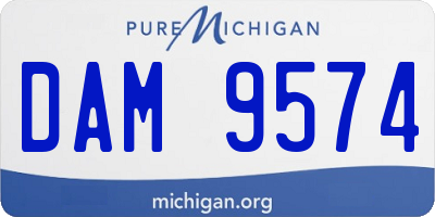 MI license plate DAM9574