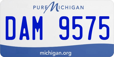 MI license plate DAM9575