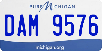 MI license plate DAM9576