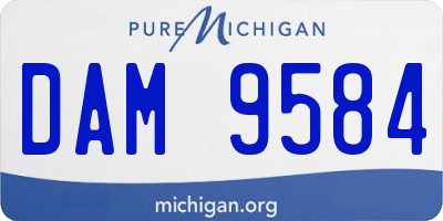 MI license plate DAM9584
