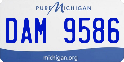MI license plate DAM9586