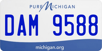 MI license plate DAM9588
