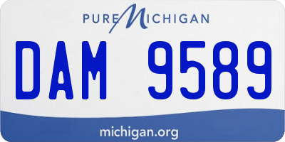 MI license plate DAM9589