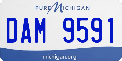 MI license plate DAM9591