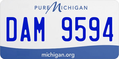 MI license plate DAM9594