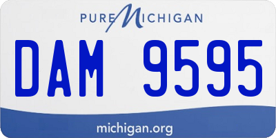 MI license plate DAM9595