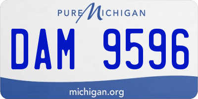 MI license plate DAM9596