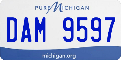MI license plate DAM9597