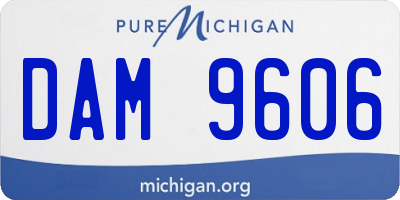 MI license plate DAM9606