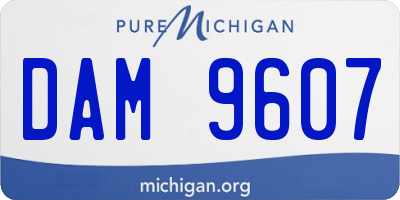 MI license plate DAM9607