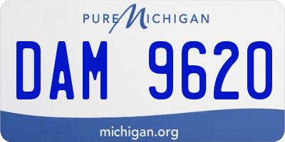 MI license plate DAM9620