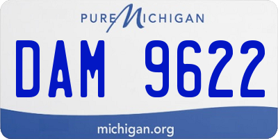 MI license plate DAM9622