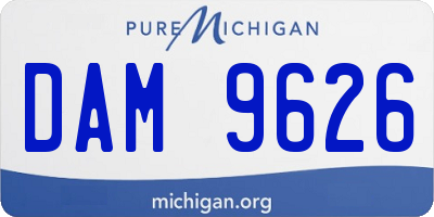 MI license plate DAM9626