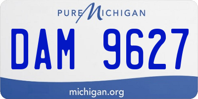 MI license plate DAM9627