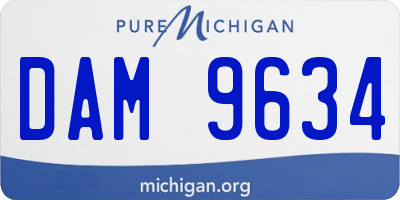 MI license plate DAM9634
