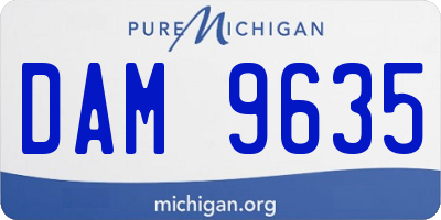 MI license plate DAM9635