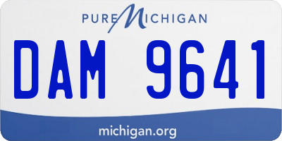 MI license plate DAM9641
