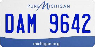 MI license plate DAM9642