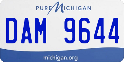 MI license plate DAM9644