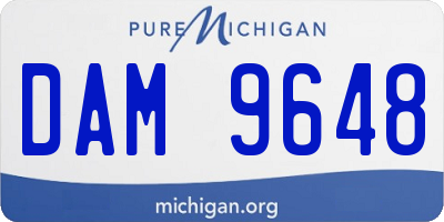MI license plate DAM9648