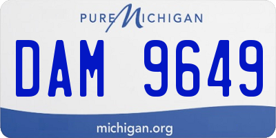 MI license plate DAM9649
