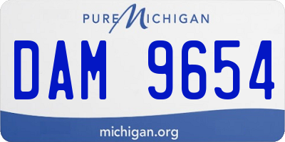 MI license plate DAM9654