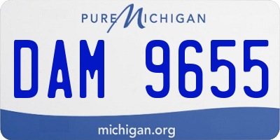 MI license plate DAM9655