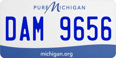 MI license plate DAM9656