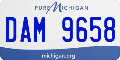 MI license plate DAM9658