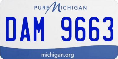 MI license plate DAM9663