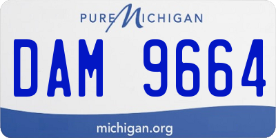 MI license plate DAM9664